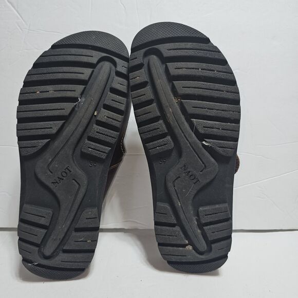 Naot Kate Brown Leathet Slide Wedge Sandals Size 39/ US 8 - Picture 7 of 10